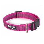JULIUS-K9 Color & Gray, collare regolabile con maniglia per cani, in nylon, 20mm x 27-42cm, rosa con grigio