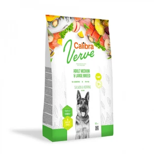 CALIBRA Verve GF Adultes Moyennes et Grandes Races, M-XL, Saumon et Hareng, nourriture sèche, sans céréales, nourriture sèche pour chiens, 2kg