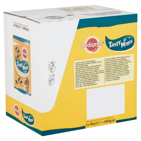 PEDIGREE Tasty Bites, recompense câini, pernițe cu branză, 140g