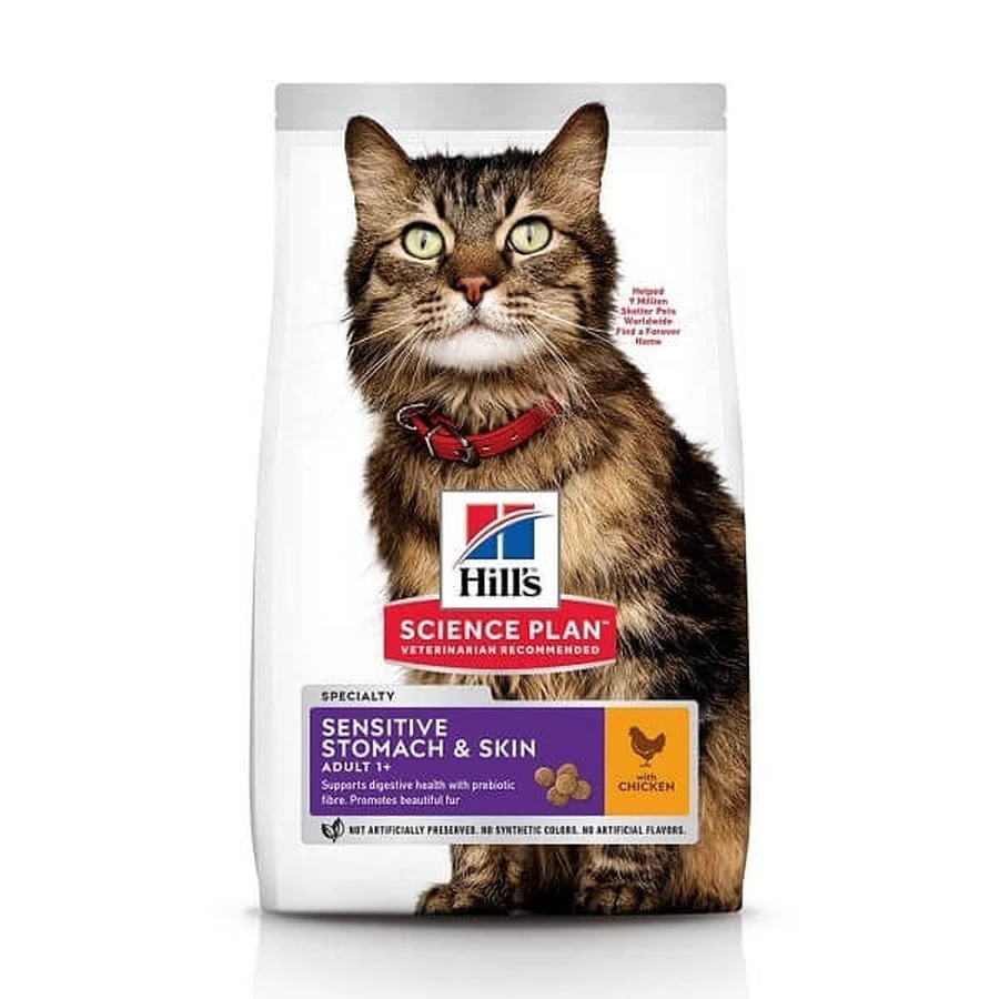 Hill's SP Feline Adult Huid & Maag Kip, 300 g
