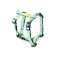 MAX & MOLLY Daisies, double harness (chest&back) for dogs, polyester, green, trident buckle, M(59-72 x 2cm)