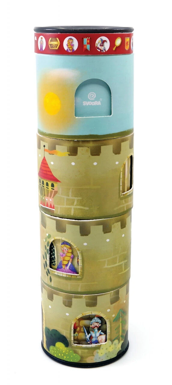 Rotierendes Kaleidoskop mit Castel-Spiel