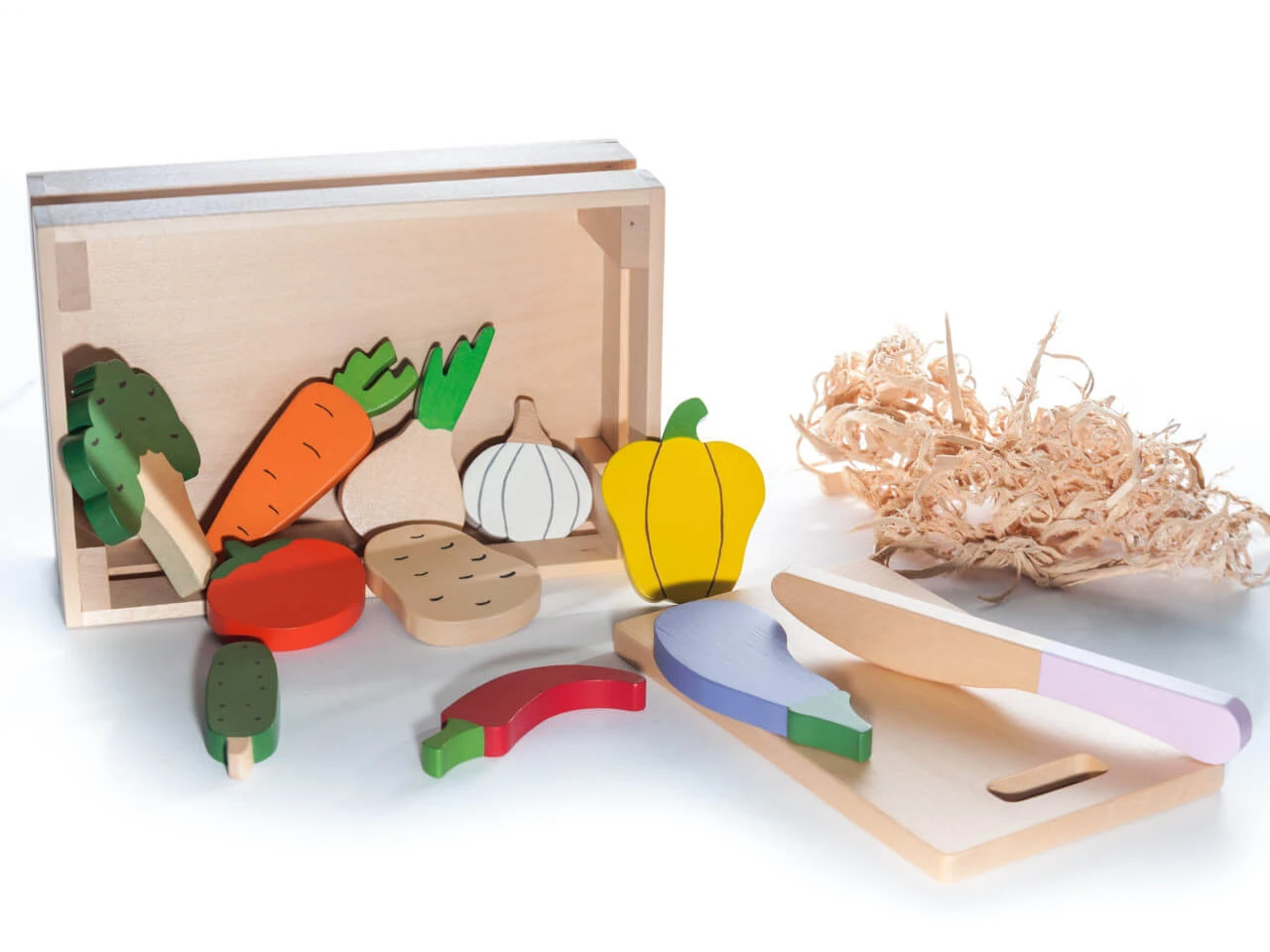 Ladita mit Obst und Gemüse, handgefertigtes Spielzeug Marc Toys