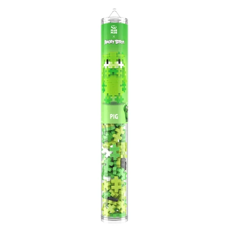 Set constructie Plus-Plus, tub 110 piese, Angry Birds PINK