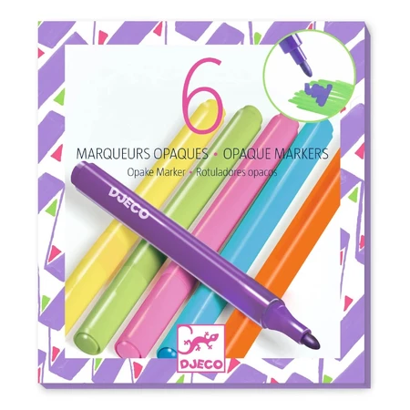 Set de 6 marqueurs opaques, Djeco