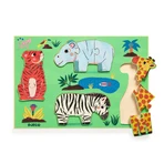 Puzzle din lemn Coucou Tigre, Djeco