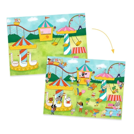 Jeu de transfert créatif sur le thème de la fête, Djeco