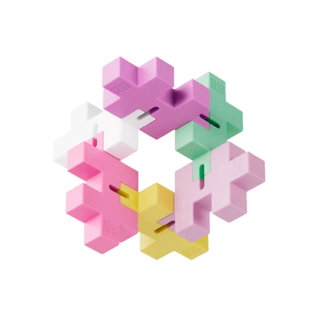 HEXEL Spectrum - Jucarie fidget creativa - Plus Plus, Bubblegum