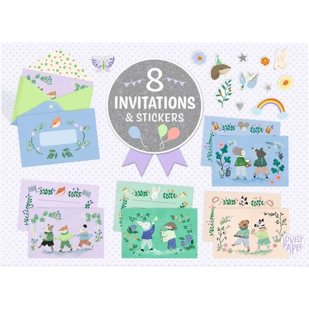 Set di inviti Animal Parade, Djeco