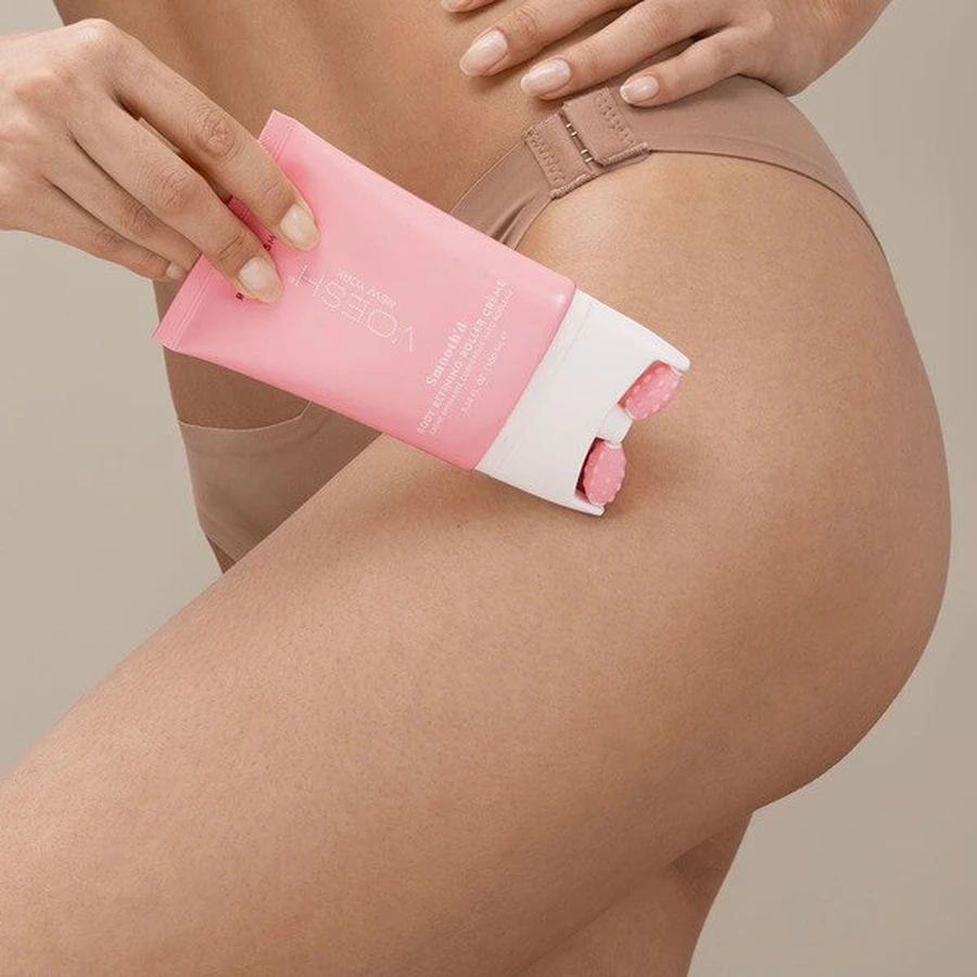 Voesh, Smooth'd Body, crema corpo levigante con rullo, 100 ml