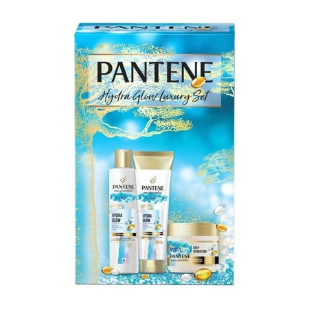 Kit Pantene Pro-V Miracles Hydra Glow, șampon, 300 ml + balsam, 200 ml + mască, 160 ml