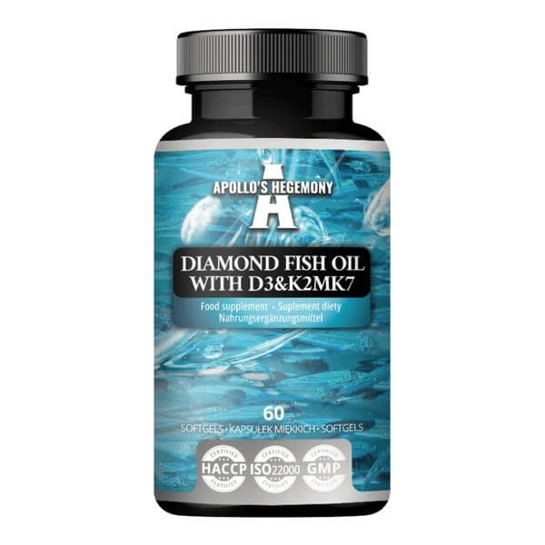 Apollo's Hegemony Diamond Fischöl mit D3 & K2, Kapseln, 60 Stk