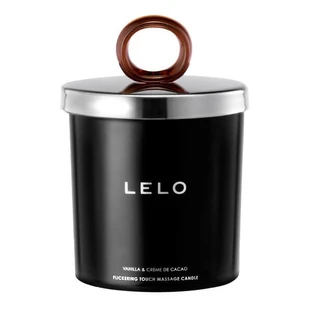Lumânare de masaj LELO Flickering Touch, lumânare de masaj parfumată cu vanilie și cacao, 150 g