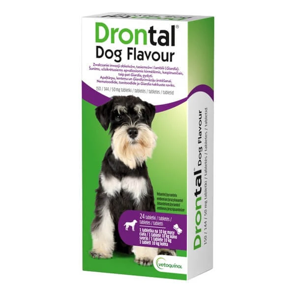 Drontal Dog Flavour 150/144/50 mg, Tabletten, 24 Stück