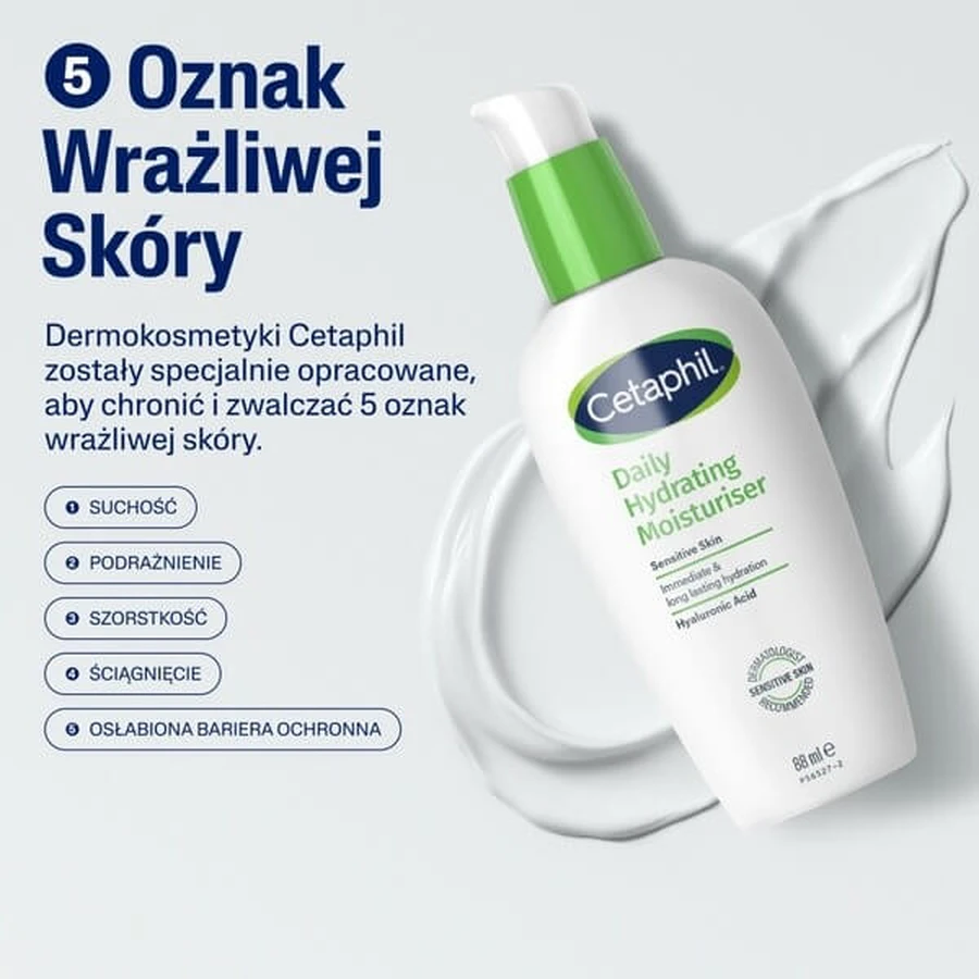 Cetaphil Daily Hydrating Moisturiser, daytime facial moisturizer, 88 ml