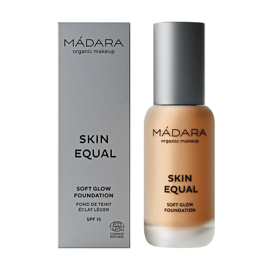 Madara Skin Equal, Fond de ten Soft Glow SPF15, fond de ten, Caramel 70, 30 ml