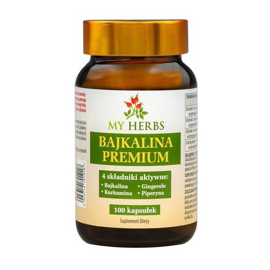 My Herbs Baikalin Premium, cápsulas, 100 uds.