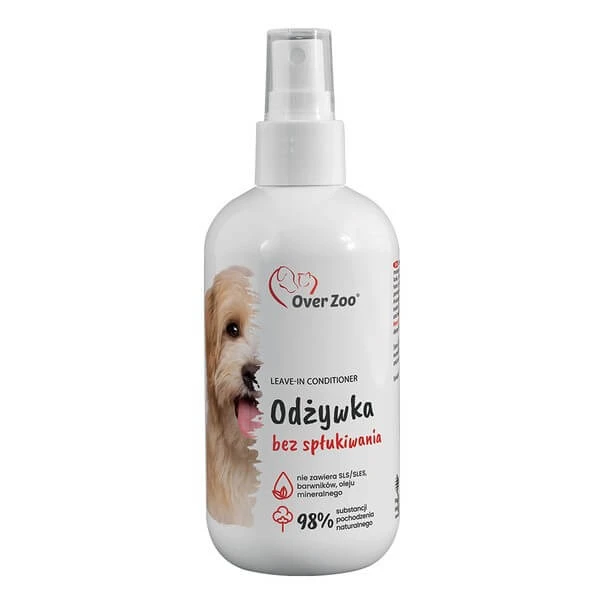 Over Zoo, Pflegespülung für Hunde ohne Ausspülen, 240 ml