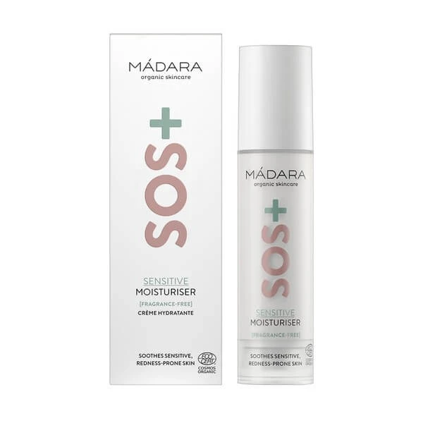 Madara SOS+ Sensitive Moisturiser, Feuchtigkeitspflege für empfindliche Haut, 50 ml