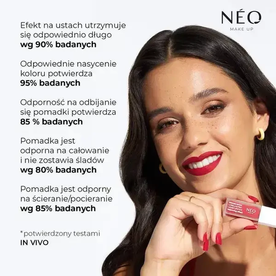 Neo Make Up, Długotrwała pomadka do ust w płynie, 03 Everlasting Affection, 5 ml: ceny i cechy