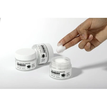 APLB Snail Mucin Ginseng Facial Cream, cremă de față regenerantă cu mucină de melc și ginseng, 55 ml