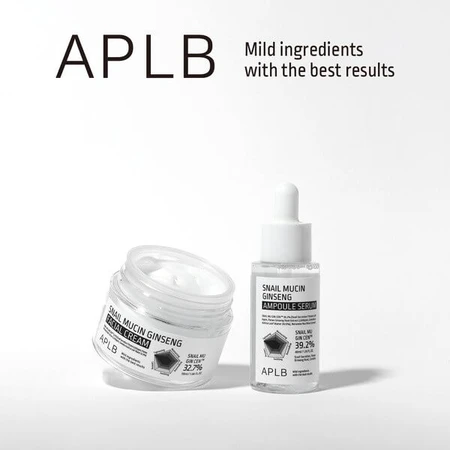 APLB Snail Mucin Ginseng Facial Cream, cremă de față regenerantă cu mucină de melc și ginseng, 55 ml