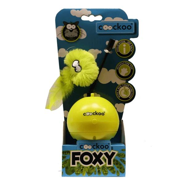 Coockoo Foxy Magic Ball, interaktives Spielzeug für Katzen, grün, 1 Stk