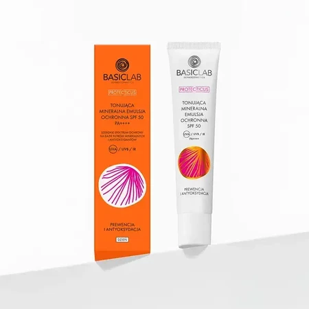 BasicLab Proteticus, tonisierende mineralische Emulsion SPF 50 PPD 19.8 Prävention und Antioxidantien, 40 ml