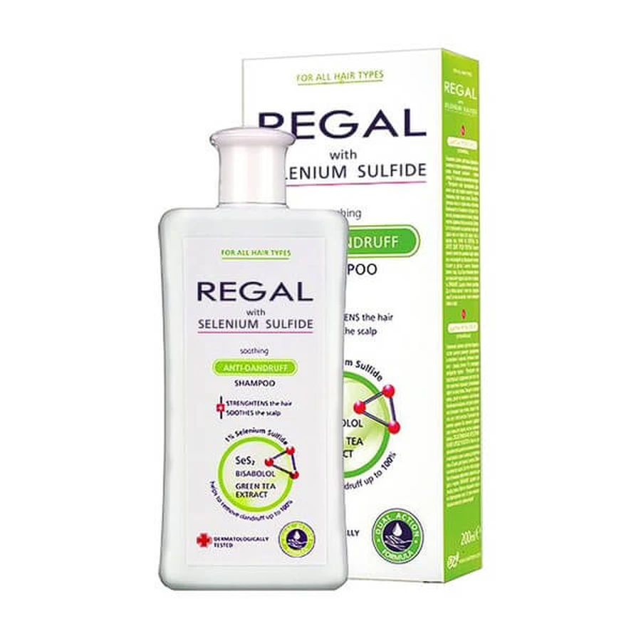 Regal con solfuro di selenio, shampoo lenitivo antiforfora, 200 ml