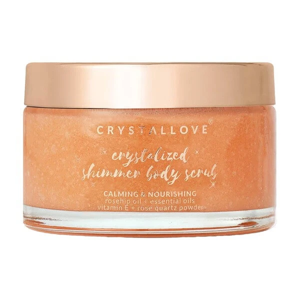 Crystallove, Körperpeeling mit Rosenquarz, 200 g