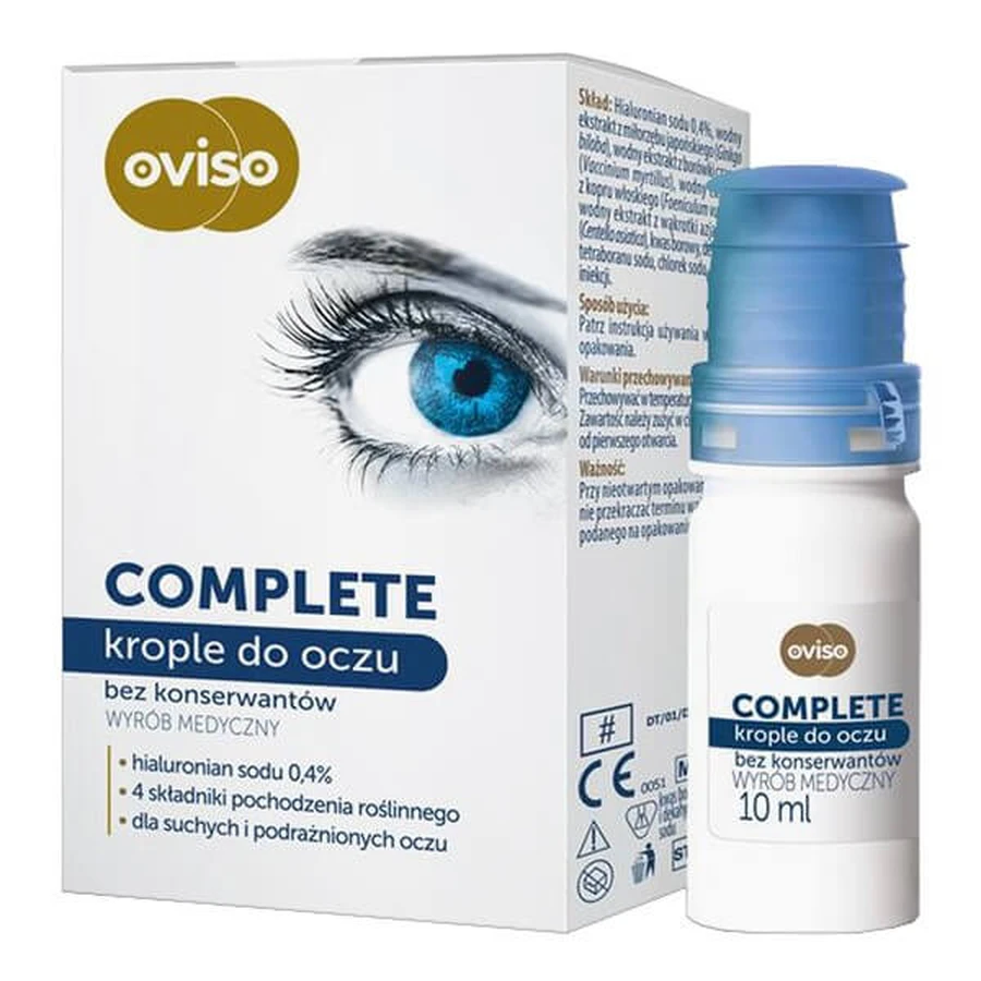 Oviso Complete, konservierungsmittelfreie Augentropfen, 10 ml