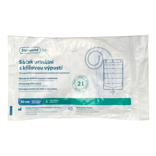 Urinsammelbeutel mit Ventil, 2 l, 1 St