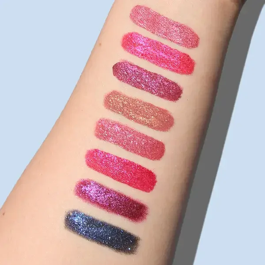 J.Cat Beauty Crystal Burst Liquid Lipstick, luciu de buze cu sclipici 103 Rose Quartz, 0.8 g