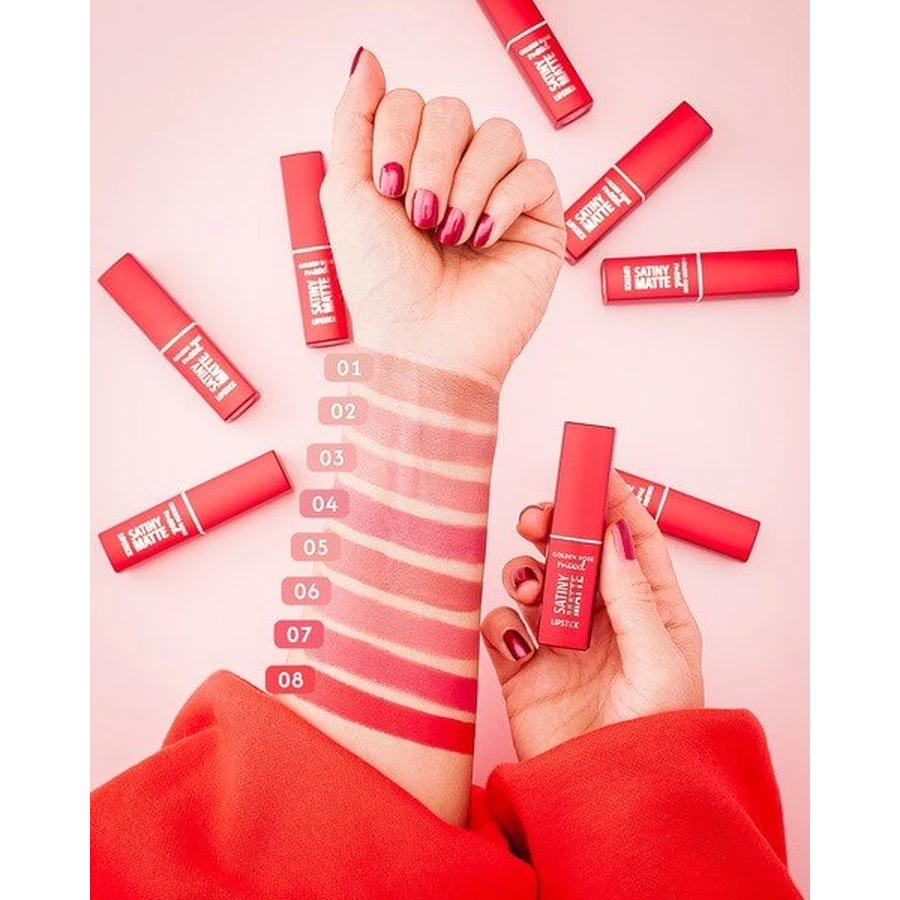 Golden Rose Mood Satiny Matte Lipstick, ruj mat, 04, 3.5 g