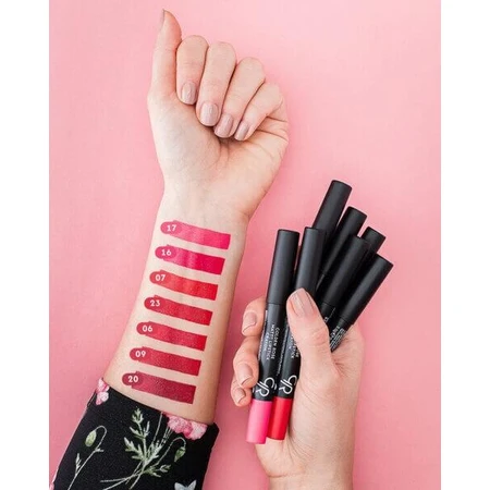 Golden Rose Matte Crayon Lipstick, rouge à lèvres mat en crayon, 26, 3.5 g