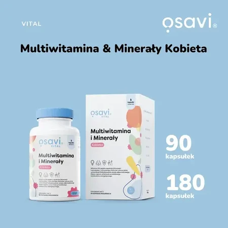 Osavi Multivitamine en Mineralen Vrouw, harde capsules, 90 stuks.