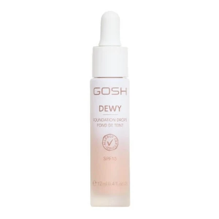 Gosh Dewy Foundation Drops, verhelderende foundationdruppels SPF 15, 006 Medium, 12 ml
