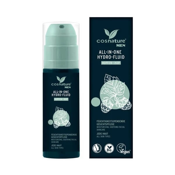 Cosnature Men, natürliches Feuchtigkeitsfluid mit Hopfenzapfenextrakt, 50 ml