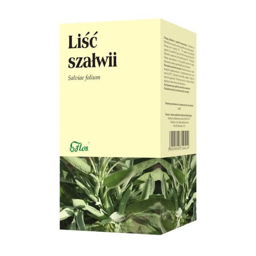 Feuille de sauge, 1,5 g, 30 pièces (Flos)