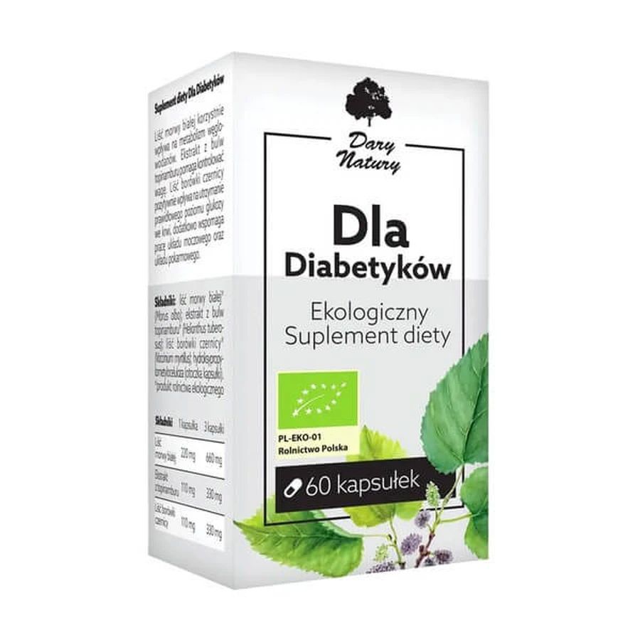 Para diabéticos Suplemento alimenticio orgánico, 60 uds.