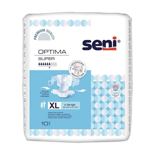 Seni Optima Super, Windeln mit Bauchgurt, Größe XL, 10 Stück