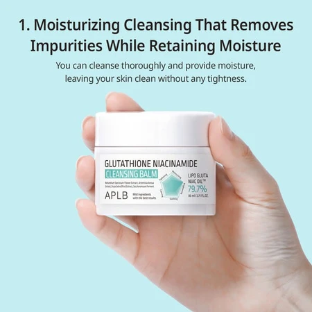 APLB Glutathione Niacinamide Cleansing Balm, baume démaquillant au glutathion et à la niacinamide, 80 ml