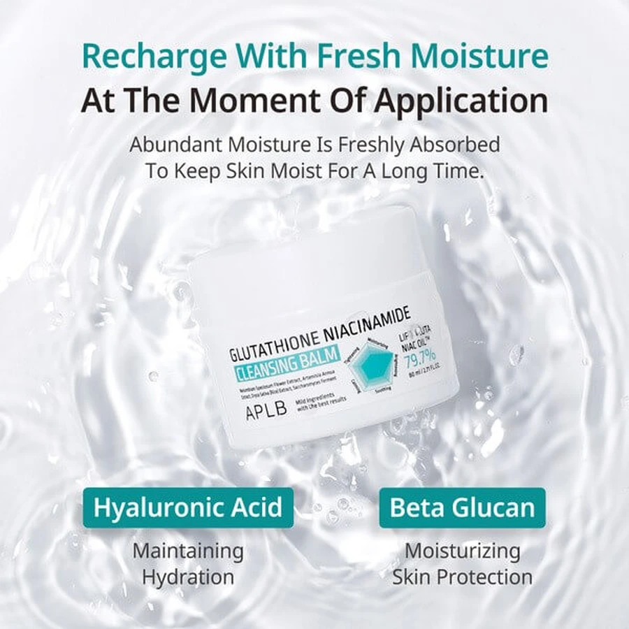 APLB Glutathione Niacinamide Cleansing Balm, baume démaquillant au glutathion et à la niacinamide, 80 ml