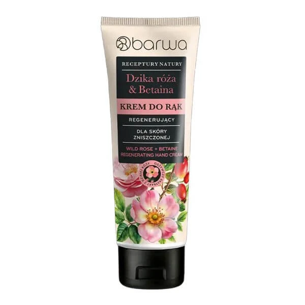 Barwa Receptury Nature, regenerierende Handcreme, Wildrose & Betain, 100 ml