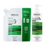 Dercos DS Set, Anti-Schuppen-Shampoo, trockenes Haar, 390 ml + Nachfüllpackung, 390 ml