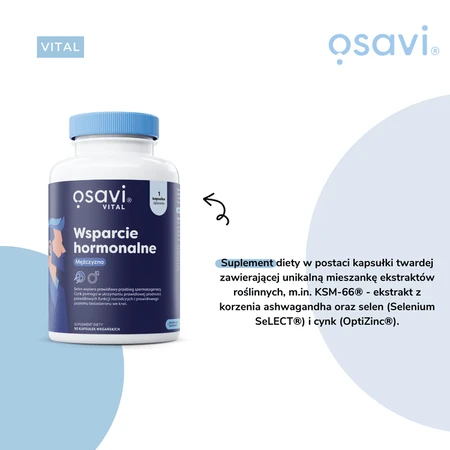 Osavi Male Hormone Support, capsule, 90 buc.