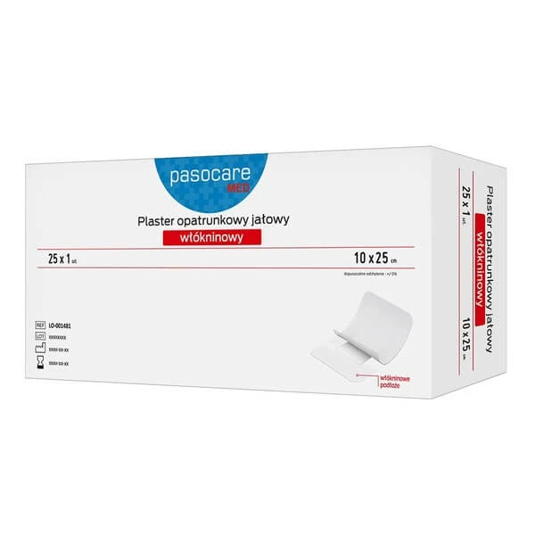 Pasocare Med, Verbandpflaster, steril, 10 cm x 25 cm, 25 Stück