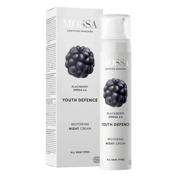 Mossa, Regenerierende Nachtcreme mit Brombeerextrakt, 50 ml