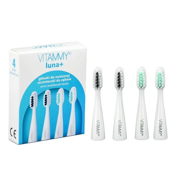 Vitammy Luna+, Schallzahnbürstenaufsätze, 4 Stück