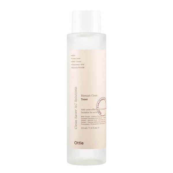 Ottie Blemish Clean, Gesichtswasser für Akne mit Niacinamid, 210 ml